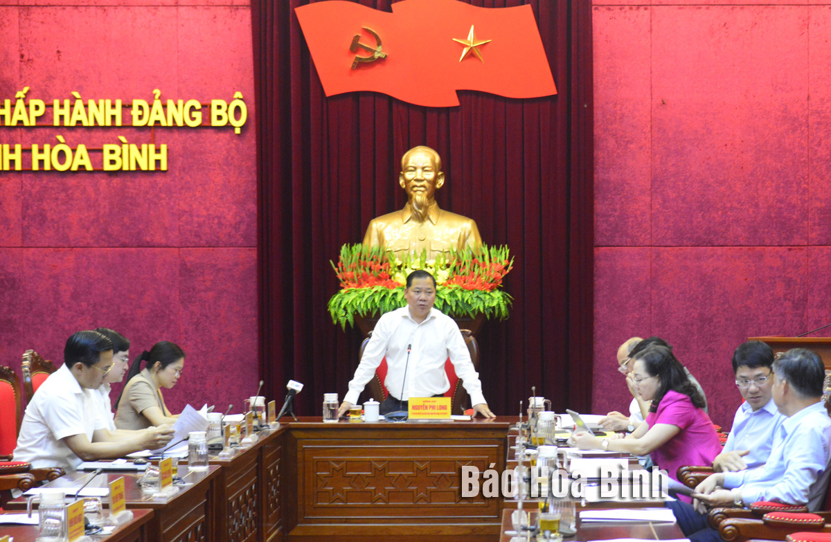 Ban Thường vụ Tỉnh ủy cho ý kiến dự thảo đề án hợp nhất ba tỉnh Phú Thọ, Vĩnh Phúc, Hòa Bình