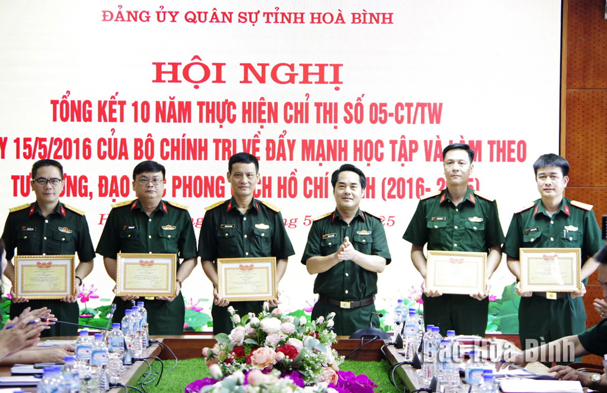 Đảng uỷ Quân sự tỉnh: Tổng kết 10 năm thực hiện Chỉ thị số 05-CT/TW về đẩy mạnh học tập và làm theo tư tưởng, đạo đức, phong cách Hồ Chí Minh