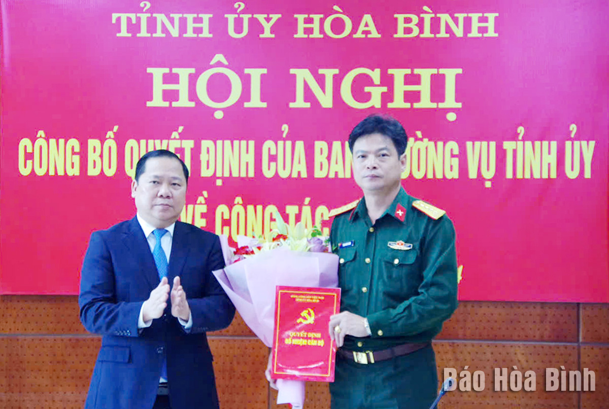 Ban Thường vụ Tỉnh ủy công bố quyết định về công tác cán bộ