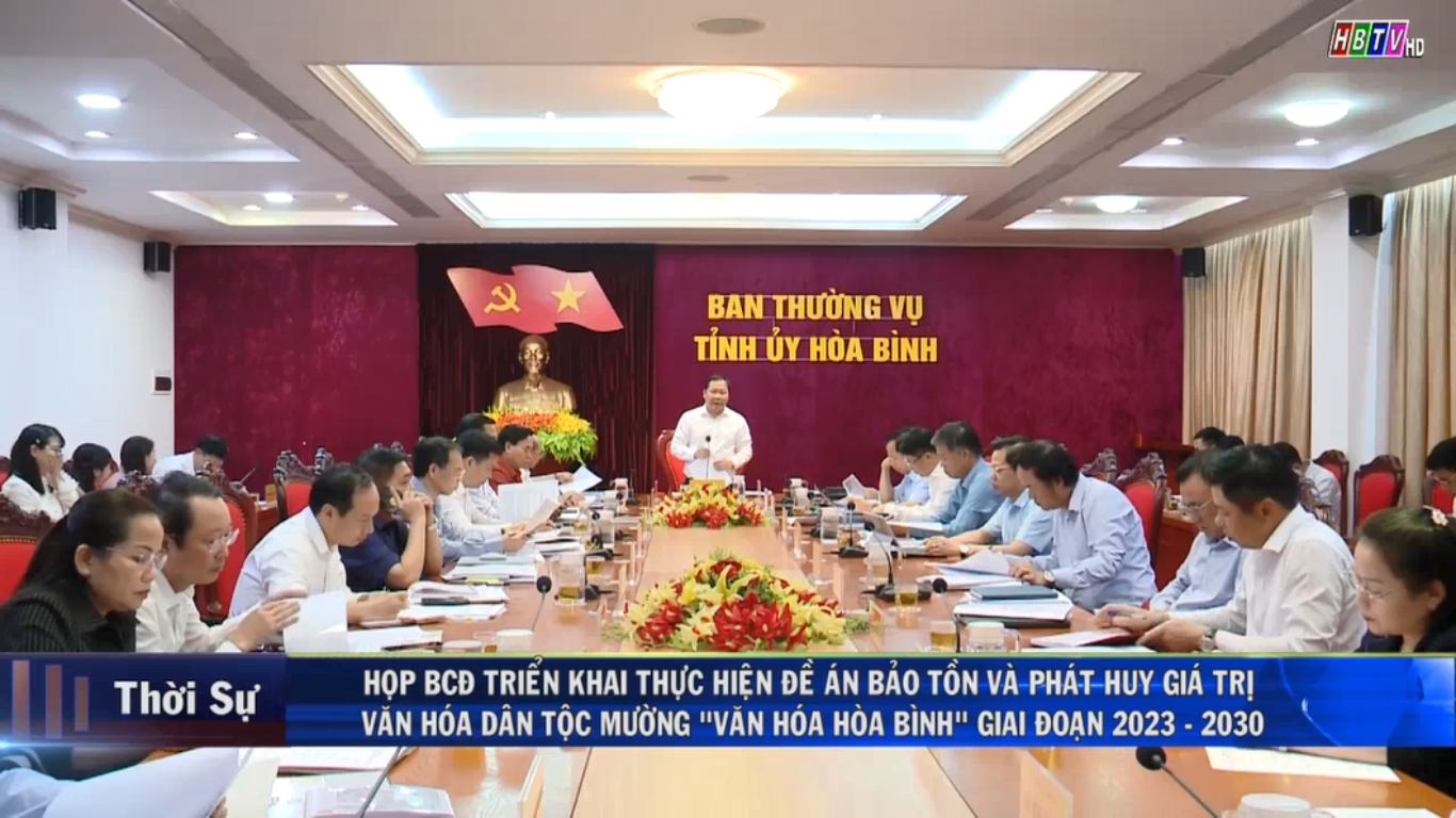 6/11: Họp BCĐ triển khai thực hiện Đề án Bảo tồn và phát huy giá trị Văn hóa DT Mường " Văn hóa Hòa Bình" giai đoạn 2023 -2030