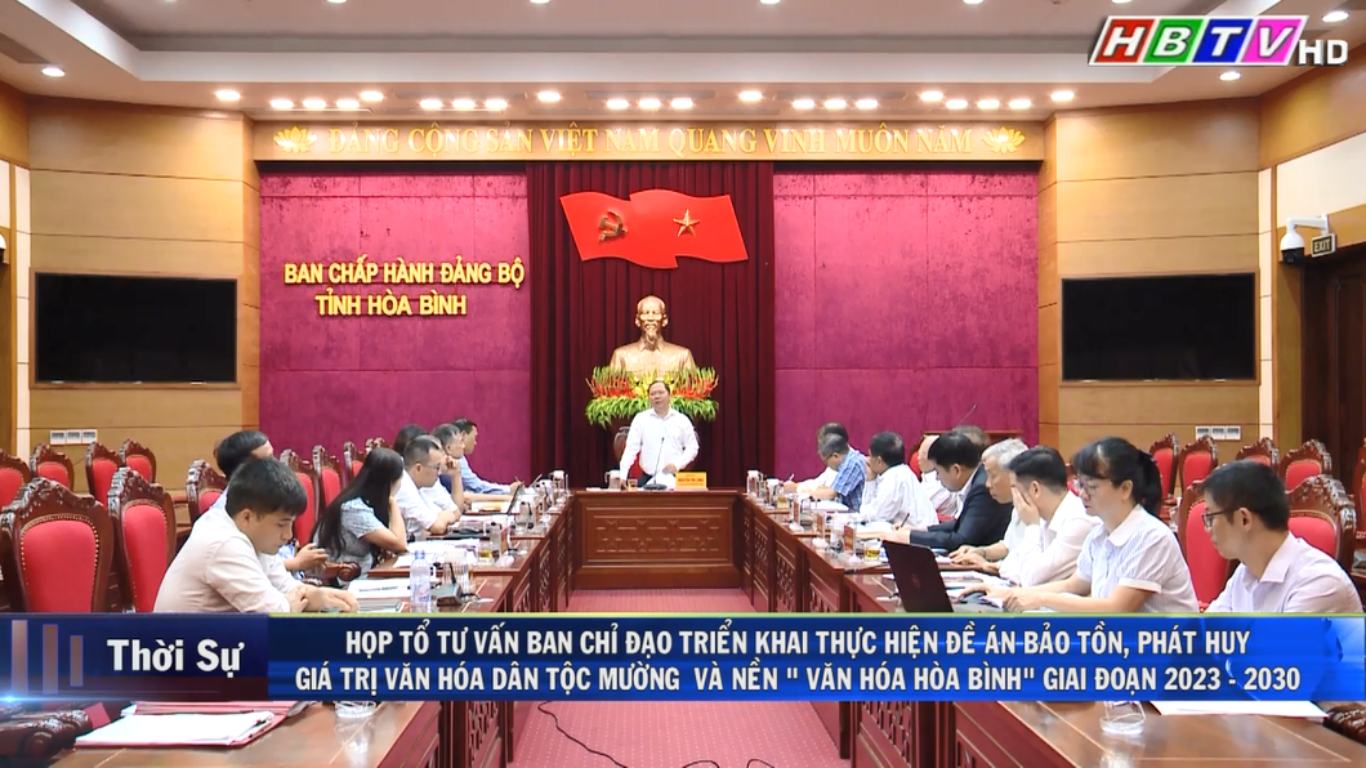 16/11: Họp tổ tư vấn BCĐ triển khai thực hiện đề án Bảo tồn, phát huy giá trị VH Dân tộc Mường và nền " Văn Hóa Hòa Bình" gđ 2023 -2030