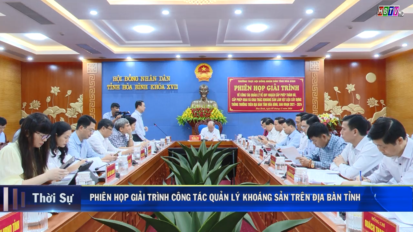 7/11: Phiên họp giải trình công tác quản lý khoáng sản trên địa bàn tỉnh