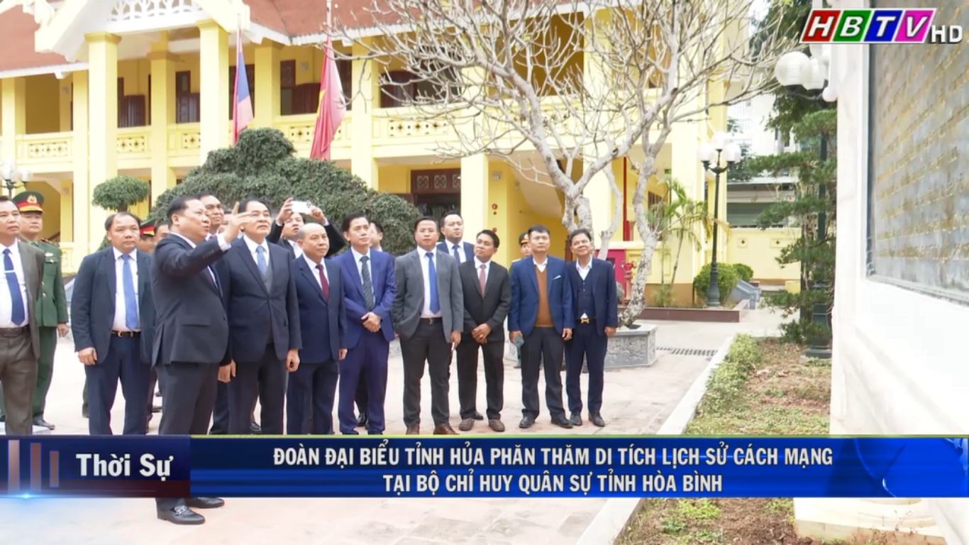 10/1: Đoàn Đại biểu tỉnh Hủa Phăn, thăm Di tích Lịch sử Cách mạng tại Bộ Chỉ huy Quân sự tỉnh Hòa Bình