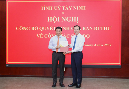 Công bố Quyết định của Ban Bí thư về công tác cán bộ tại Tây Ninh