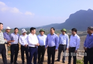 Bí thư Tỉnh ủy Nguyễn Phi Long kiểm tra tiến độ dự án hồ chứa nước Cánh Tạng