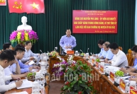 Bí thư Tỉnh ủy Nguyễn Phi Long làm việc với Ban Thường vụ Huyện ủy Đà Bắc