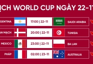 Lịch thi đấu World Cup 2022 hôm nay: ĐKVĐ Pháp ra quân, Argentina đá giờ đẹp