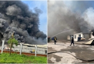 Cháy lớn thiêu rụi nhà xưởng rộng 5.000m2 tại khu công nghiệp Quang Minh