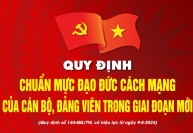 Thay mặt Bộ Chính trị, Tổng Bí thư Nguyễn Phú Trọng đã ký ban hành Quy định số 144-QĐ/TW (ngày 9-5-2024) Quy định chuẩn mực đạo đức cách mạng của cán bộ, đảng viên giai đoạn mới (Quy định số 144).