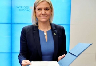 Nữ Thủ tướng đầu tiên của Thụy Điển bất ngờ từ chức ngay sau khi đắc cử