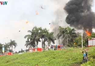 Vụ cháy kho hóa chất ở Long Biên tạo ra 73,84 tấn chất thải