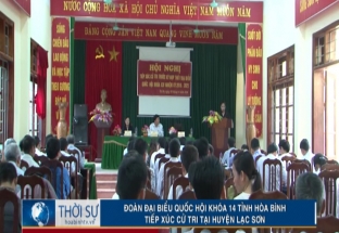 Đoàn đại biểu quốc hội khóa 14 tỉnh tiếp xúc cử tri tại huyện Lạc Sơn