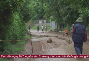 Huyện Kỳ Sơn khắc phục sạt lở do mưa lũ