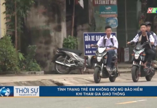 PS: Tình trạng trẻ em không đội mũ bảo hiểm