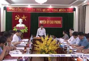 11/10: Đ/c Bùi Văn Khánh kiểm tra kết quả thực hiện NQĐH Đảng bộ huyện Cao Phong