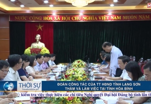 11/10: Đoàn công tác TT HĐND tỉnh Lạng Sơn thăm và làm việc tại Hòa Bình