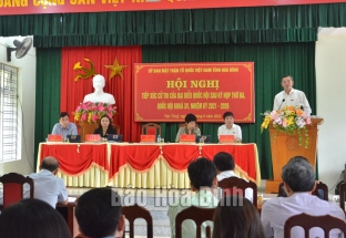Đoàn đại biểu Quốc hội tỉnh tiếp xúc cử tri tại huyện Yên Thủy