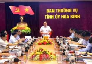 Ban Thường vụ Tỉnh ủy cho ý kiến vào đồ án xây dựng quy hoạch vùng huyện Kim Bôi