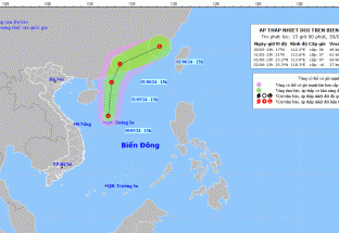 Xuất hiện áp thấp nhiệt đới đầu tiên mùa mưa bão năm 2024