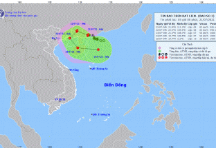 Sáng mai (22/7), bão số 3 cách Móng Cái (Quảng Ninh) khoảng 200km