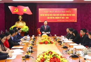 Bí thư Tỉnh ủy Nguyễn Phi Long gặp mặt Đoàn đại biểu tham dự Đại hội Hội Nông dân Việt Nam lần thứ VIII, nhiệm kỳ 2023 - 2028