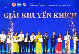 Đài PT&TH tỉnh Hoà Bình đoạt giải khuyến khích Giải Báo chí quốc gia lần thứ XVIII - năm 2023