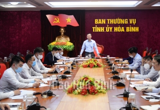 Thường trực Tỉnh ủy làm việc với lãnh đạo huyện Lương Sơn về công tác quy hoạch