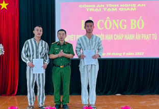 Hơn 1.100 phạm nhân ở Nghệ An được giảm án dịp Quốc khánh