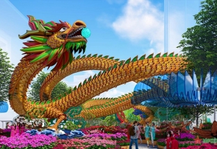 Kỷ lục linh vật Rồng dài hơn 100 mét tại đường hoa Nguyễn Huệ Tết Giáp Thìn