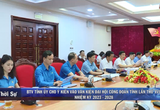 11/9: BTV TU Hòa Bình Duyệt văn kiện Đại hội Công đoàn tỉnh NK 2023 - 2028