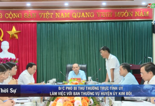 30/8: Đ/c Phó Bí thư TTTU Hòa Bình làm việc với Ban Thường vụ Huyện ủy Kim Bôi
