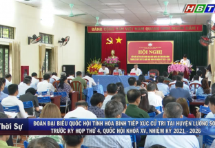 30/9: Đoàn ĐBQH tỉnh tiếp xúc cử tri tại huyện Lương Sơn trước kỳ họp thứ 4, Quốc hội khóa XV, NK 2021 - 2026