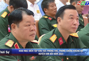 18/10: Khai mạc Diễn tập khu vực phòng thủ, PC khủng bố huyện Kim Bôi năm 2023