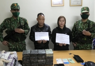 Lào Cai: Bắt giữ cặp nam nữ với số ma túy "khủng" là 32 bánh heroin