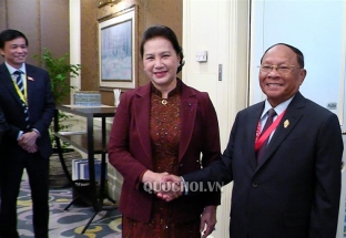 Chủ tịch Quốc hội Nguyễn Thị Kim Ngân tiếp Chủ tịch Quốc hội Campuchia