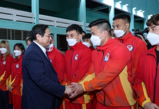 Thủ tướng kiểm tra công tác chuẩn bị SEA Games 31 và động viên đoàn thể thao Việt Nam
