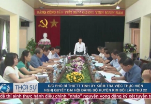 Đ/c Phó Bí thư Thường trực tỉnh ủy kiểm tra việc thực hiện nghị quyết Đại hội Đảng Bộ huyện Kim Bôi lần thứ 22