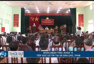 Đoàn ĐBQH tỉnh khóa 14 tiếp xúc cử tri tại xã Dân Chủ TPHB