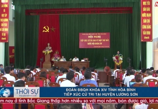 Đoàn Đại biểu Quốc Hội Khóa XIV tỉnh Hòa Bình tiếp xúc cử tri tại huyện Lương Sơn