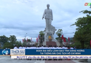 22/9: Đoàn đại biểu lãnh đạo tỉnh dâng hương tại tượng đài Chủ tịch Hồ Chí Minh