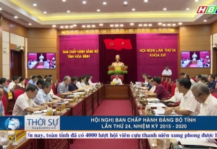 16/7: Hội nghị Ban chấp hành Đảng bộ tỉnh lần thứ 24, NK 2015 - 2020