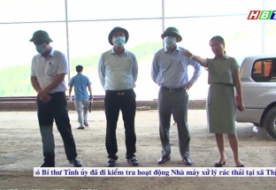 29/9: Phó Bí thư tỉnh ủy kiểm tra khu xử lý rác thải tại xã Thịnh Minh - TPHB