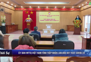 23/2: Ủy ban MTTQ Việt Nam tỉnh tiếp nhận 100.000 kit test Covid-19