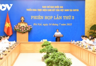 Thủ tướng chủ trì phiên họp thực hiện cam kết của Việt Nam tại Hội nghị COP 26