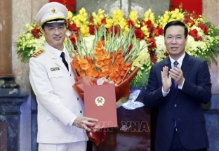 Chủ tịch nước trao Quyết định thăng cấp bậc hàm Thượng tướng cho Thứ trưởng Bộ Công an Nguyễn Duy Ngọc
