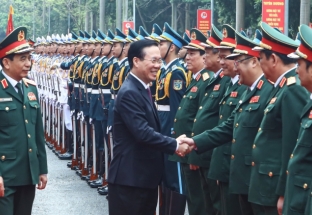 Chủ tịch nước Võ Văn Thưởng dự Lễ tuyên dương Gương mặt trẻ tiêu biểu toàn quân 2022