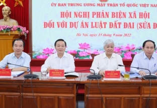 MTTQ Việt Nam lấy ý kiến nhân dân về Dự thảo Luật đất đai (sửa đổi) đến hết ngày 15/3