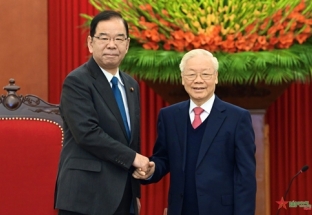 Tổng Bí thư Nguyễn Phú Trọng tiếp đoàn đại biểu Đảng Cộng sản Nhật Bản