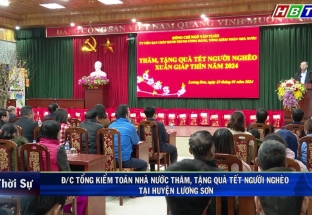 23/01: Đ/c Tổng Kiểm toán Nhà nước thăm, tặng quà tết người nghèo tại huyện Lương Sơn