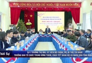 11/01: Đ/c Trương Thị Mai, UV BCT, Bí thư TW Đảng, Trưởng Ban Tổ chức TW thăm, chúc tết Đảng bộ và ND tỉnh Hòa Bình
